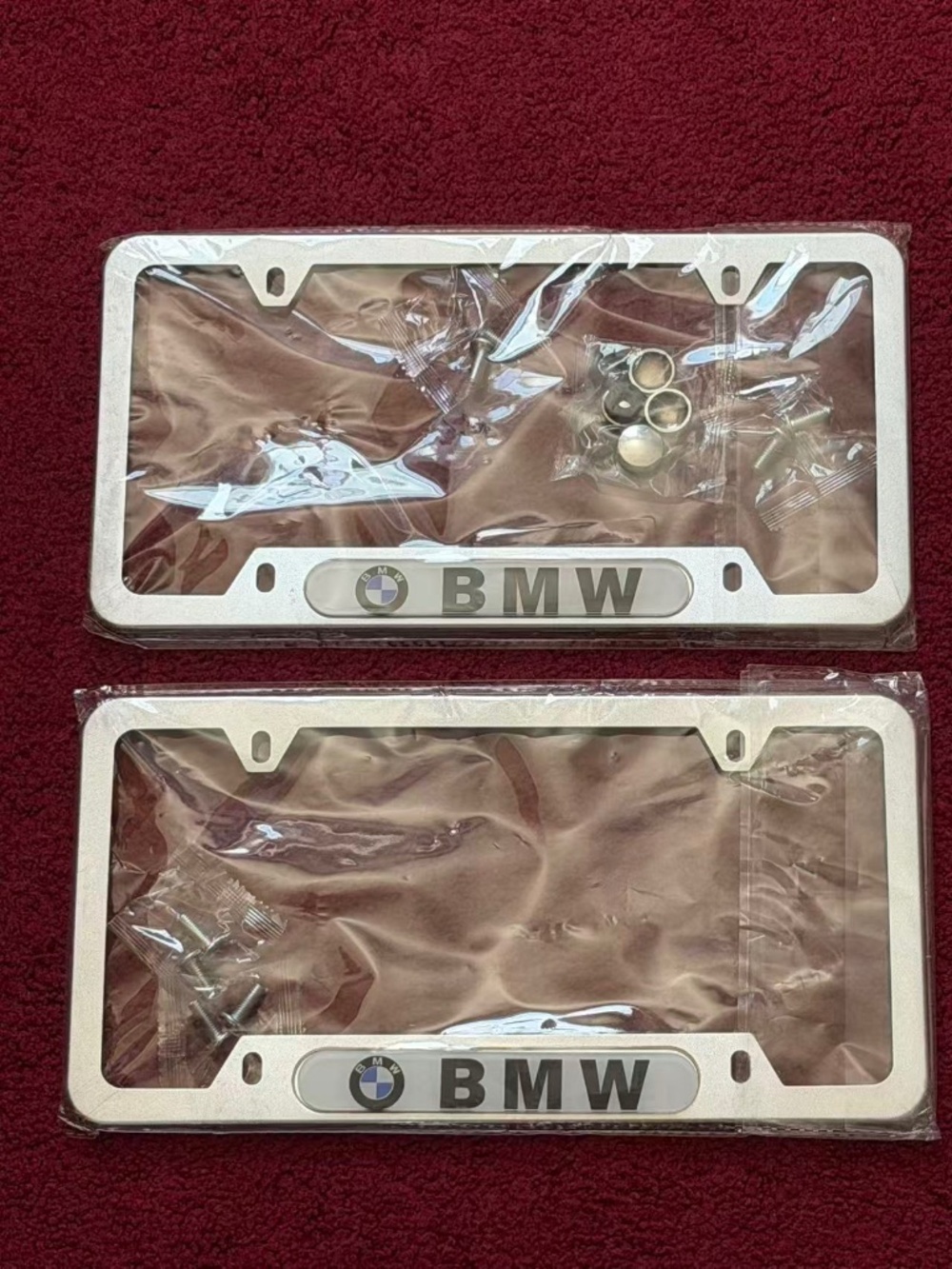BMW Metal License Plate Frame 2PCS - Front/Back